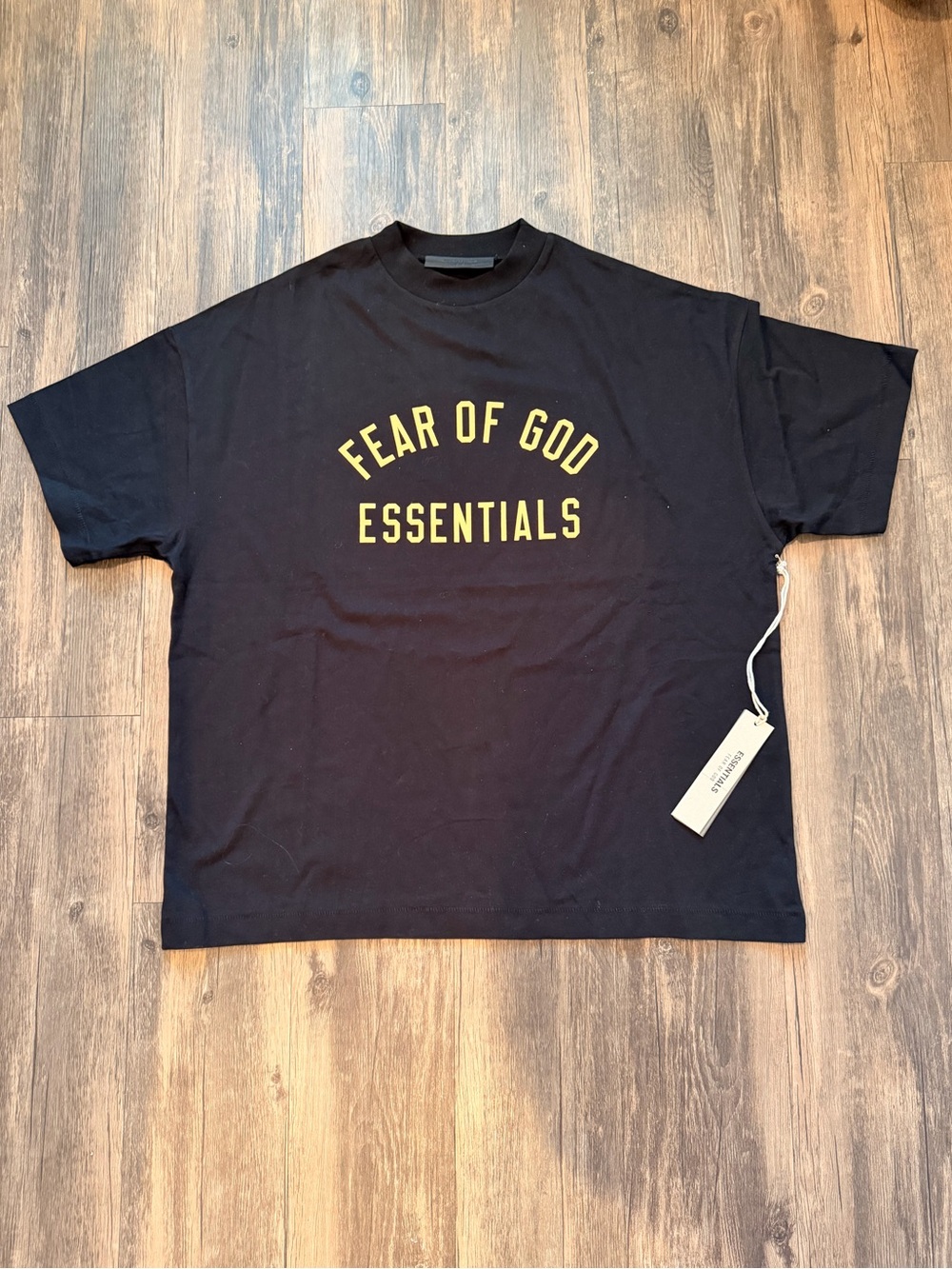 Men’s Black Fear of God Essentials Short Sleeve Logo Tee